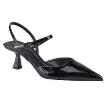 BELOVELY Glossy Pointed-Toe Slingback Heels | Perfect For Parties And Formal Events | Women's Elegant High-Heel Shoes With Adjustable Straps For Comfort And Style
