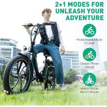 HITWAY Electric Bike BK6SL,36V/13Ah Removable High Capacity Battery, Range 50-100KM, 250W High-Speed Brushless Motor, 7-Speed Gear Shift. Suitable For Adult Men And Women Commuting - Black - View 6