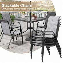 Outdoor Table & Chair Sets - Grey - View 6