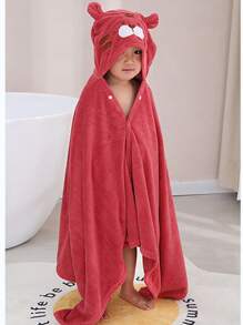 儿童连帽浴巾，超大尺寸，适合3-10岁儿童，优质柔软，男女童皆宜，可作浴巾、泳池巾、沙滩巾，柔软珊瑚绒连帽浴袍，生日礼物、男女童礼物、返校礼物、浴袍、浴室用品、情人节礼物 - 彩色 - 查看 12