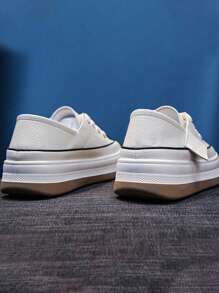 Tenis de moda para mujer, Tenis Casual para Mujer Blanco Zapatos Blancos De Mujer Zapatillas para Mujer Zapatillas Bajas Sneaker Zapatos De Skate Tenis Deportivos Casual para Dama Ligero Cómodo para Viaje, calzado para Mujer, - Blanco - Ver 7