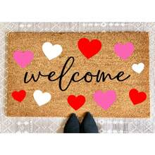 Valentine's Day Doormat | Cute Doormat | Valentine's Day Door Decor | Heart Doormat | Love Doormat | Front Door Decor | Valentines Day Rug All Seasons Christmas Door Mat Outdoor Outdoor Mats 24"X16" Felpudo De San Valentín | Felpudo Bonito | Decoración De Puerta De San Valentín | Felpudo De Corazón | Felpudo De Amor | Decoración De Puerta De Entrada | Alfombra De San Valentín Felpudo Navideño Para Todas Las Estaciones Felpudo Para Exteriores Felpudo Para Exteriores 24" X 16"