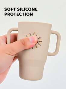 210ml Colorful & Cute Silicone Baby Learning Cup, 6 Months-3 Years Old Unisex Toddler Training Cup With Handle, Straw & Lid, 7oz Capacity