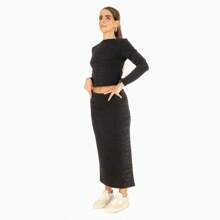 Falda para dama Glitter - Negro - Ver 1