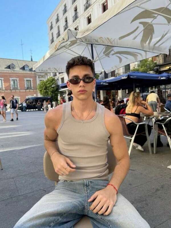 Regata Masculina Casual Básica Estilo Star Boy de Algodão