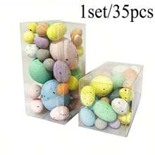 35 Spotted Box Mixed Color Easter Eggs Handmade Easter Eggs (Random Colors)