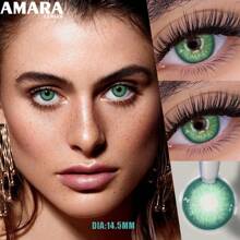AMARA Green Colored Pupils For Eyes Green Pupils High Quality Colored Contact Lenses Natural Lens Green Eye Lenses Halloween Costume Cosplay - NW-gREEN - View 3