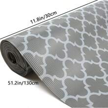 1 rollo de revestimiento de estante EVA para cajón de gabinete de cocina no adhesivo, revestimientos antideslizantes, revestimiento de armario impermeable duradero - Plata 30X150CM - Ver 7