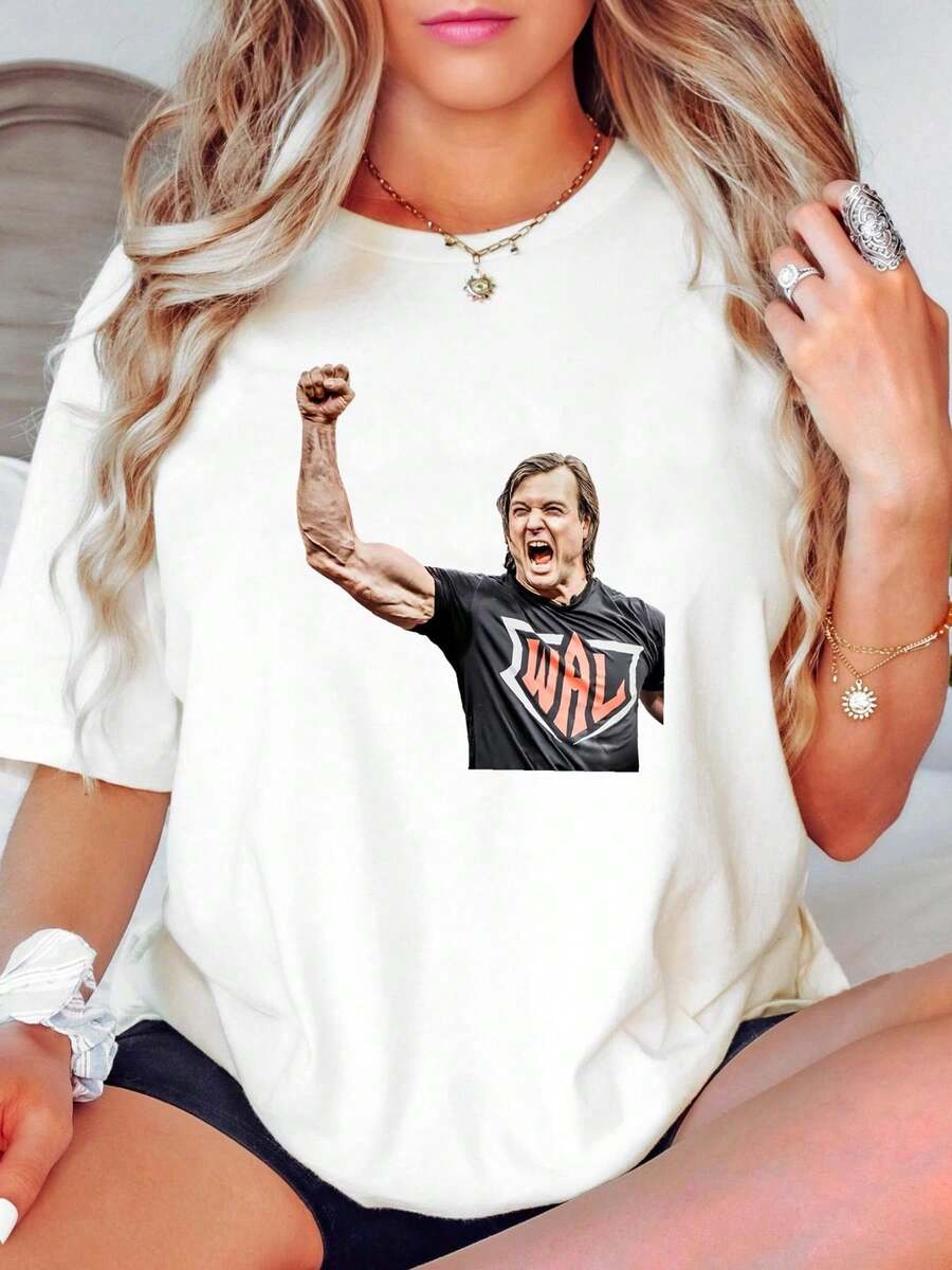 Camiseta clásica 100% algodón NEW Devon Larratt, con gráfico de , tallas S-5XL, casual, suave, cuello redondo, manga corta, ropa de diseñador, moda, ligeramente estilo urbano, para uso diario, unisex, transpirable, cómoda y versátil - Blanco - Ver 1