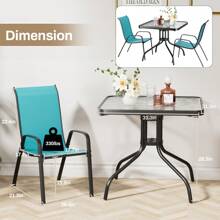 Outdoor Table & Chair Sets - Blue - View 2