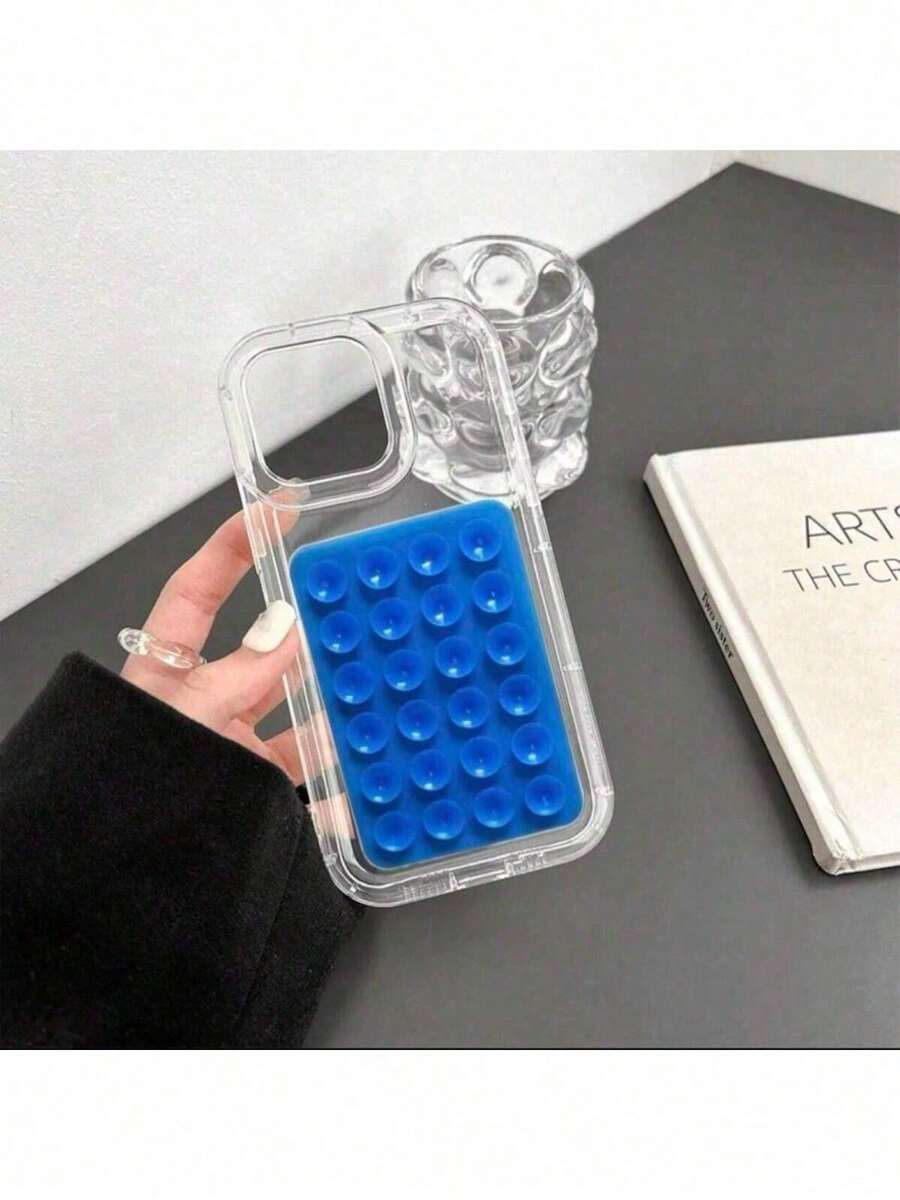 Suction Cup Phone Case Compatible With IPhone7/8/11/12/13/14/15/X/XR/Xs/Plus/Pro/Pro Max - Navy Blue - View 1