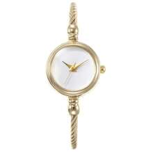 1 Stück Damen Lässig Armband Uhr mit Metallband, Damen Goldene Armbanduhr Charm Mode, kombiniert mit Quarz Uhr