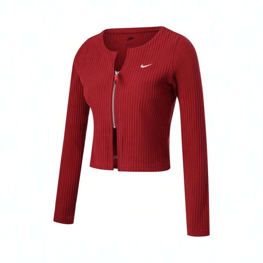 2025 Women's Nike CHLL Knit Ribbed Full Zip Sweater T-Shirt HV8459-677