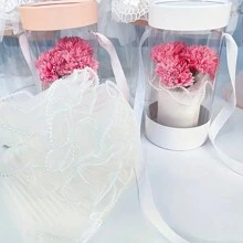 1 pièce Papier d'emballage à fleurs de 28 cm x 4 yards, tissu plissé en faux-perle. Fournitures de fleuriste pour les fêtes, les mariages, les anniversaires. Emballage cadeau, accessoires de bouquet de fleurs, emballage de fleurs fraîches pour la Saint-Valentin, la Fête des Mères