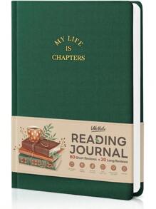 Reading Journal, Book Review Journal With 220Pages, 80 Book Reviews & 5 Bookmarks, Book Tracker Journal For Tracking Your Reading Progress, Ideal Gift For Book Lovers & Readers, A5 (Green) - màu xanh lá - Xem 9