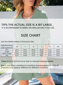 Astylish 纯色宽松短裤连体裤，带纽扣和口袋，夏季女装休闲优雅款 - 綠色 - 查看 4