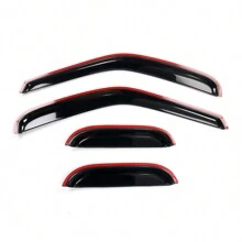 4PCS Window Visor For 1997-2003 Fords' F150 F250, Slim Style Acrylic Smoke Tinted 4PCS Sun Rain Shade Guard Wind Vent Air Deflector By 4PCS, 1998 1999 2000 2001 2002 - Smoke/Tinted - View 4