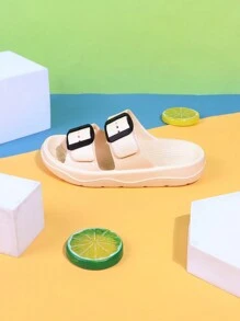1 Pair Summer Fashion Versatile Girl & Kids Indoor/Outdoor Beach Slippers, Suitable For Girls And Boys