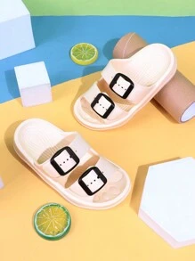 1 Pair Summer Fashion Versatile Girl & Kids Indoor/Outdoor Beach Slippers, Suitable For Girls And Boys