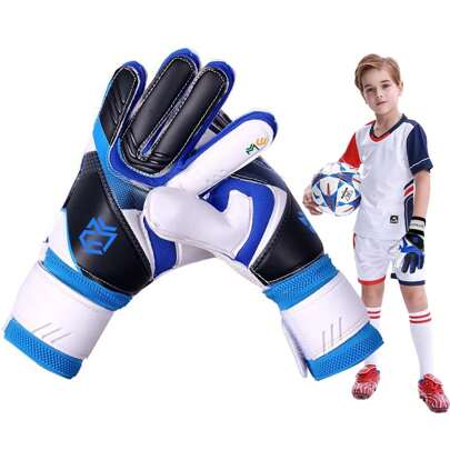 Guantes de fútbol para niños, Guantes de Portero Antideslizantes de protección,Engrosada y Transpirable,Adecuado para Entrenamientos y competiciones de fútbol Juvenil de 6 a 18 años