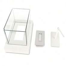 Rectangular Tabletop Fire Bowl Pot With Four-Sided Glass 13.5" L Portable Tabletop Fireplace Clean Burning Bio Ethanol Ventless Fireplace - White - View 4