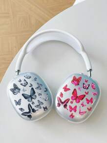 1 对蝴蝶图案保护套，适用于苹果耳机、耳罩、耳盖