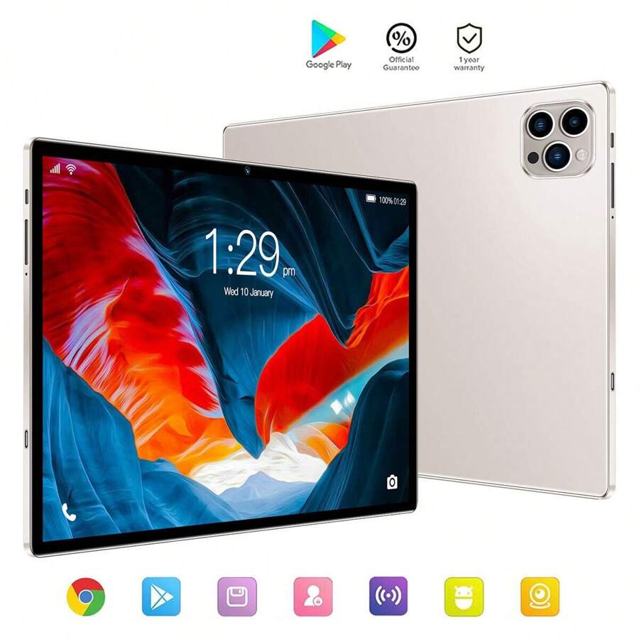 P37 10.1" Tablet – 4GB RAM, 64GB, ZX9863 Octa-Core, 1920x1200, Dual Cameras - Silver - View 1