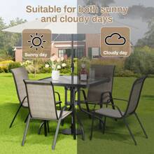Outdoor Table & Chair Sets - Brown - View 7