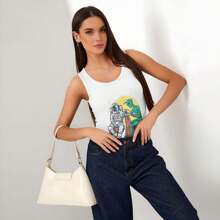 15 Women'S Vest - Hot Stamping - White - View 4