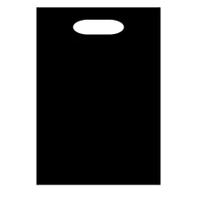 Sacola Plástica Alça Vazada/Boca de Palhaço 40X50 1kg Grande 35/40 Sacolas - Preto - Visão 4