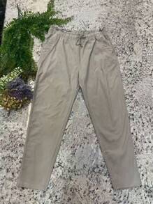 Women's Plusd Pants In Stretch Twill Fabric - Beige - View 1