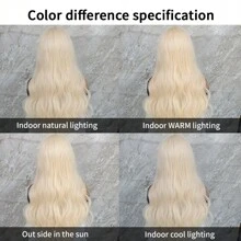 613 Light Blonde Color Lace Front Wig Synthetic Long Loose Wave Blonde Wigs Pre Plucked Natural Hairline With Baby Hair 13x4x1 T Lace Middle Part Glueless Wavy Replacement Wig 24 Inch 180% Density Heat Resistant Fiber - Gold - View 10