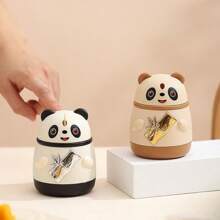 1pc Panda Toothpick Holder, Creative Cartoon Panda Toothpick Dispenser, Reliable PP Plastic Toothpick Container, Suitable For Kitchen And Living Room - Multicolor - View 1