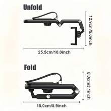 Universal Type 1080 ° Rotating Sun Visor Phone Holder, Durable ABS Material, Adjustable Bracket, Suitable For Bedrooms, Kitchens, And Vehicles - đen - Xem 5