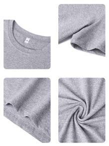 女士休闲度假圆领短袖T恤，印有标语，女士上衣。图案T恤，女士白色上衣，女士度假装