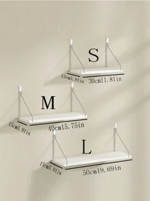 1pc Wall Mounted Ledge Shelves, No-Drill, Suitable For Living Room, Bedroom, TV Background, Available In Small, Medium, Large Sizes Room Decor