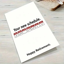 Funny Retirement Card, New Retirement Schedule, Happy Retirement Card, Congratulations Retirement Card, Free Time Including Envelope - Style-01 - View 6