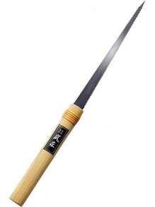 Japanese Pull Saw Woodworking Small Keyhole Saw 7-7/8" Made In JAPAN, Ryoba Double-Edge Hand Saw For Wood, Plywood, Drywall, Sheetrock, Gypsum Board, Plasterboard, Wood Handle