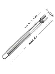 Stainless Steel Fruit Corer, Silver Apple Core Remover Tool, Multifunction Kitchen Utensil Jujube Corer Kitchen Supplies Date Fruit Seed Remover Tool Stainless Steel Hawthorn Corer Apple Seed Removal And Coring ToolDigging KnifeCorer