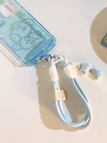 White No-Speech Cloud & Star Charm, Suitable For Phone Lanyard, Keychain, Camera Strap, Phone Case