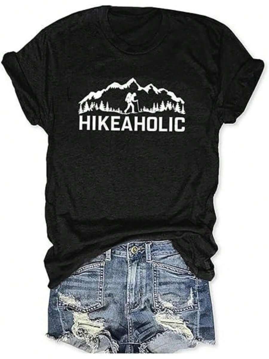 Women Adventure Awaits Outdoor Graphic Tee Shirt Kindness Heart Printed Hike Mountain Nature Travel Shirt Workout Tops