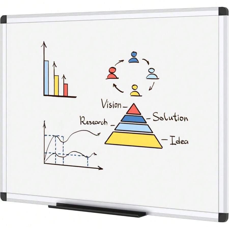 Dry Erase Board/Whiteboard, 36 X 24 Inches, Wall Mounted Board For School Office And Home