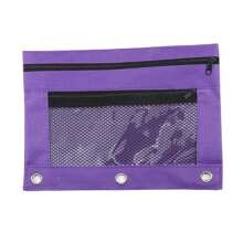 1 Stück 3-Ring Mäppchen, große Kapazität Stifteetui mit Reißverschluss, Doppeltasche und Netzfenster zum Organisieren von Dokumenten, Stiftehalter, Stifteetui, Notizenhalter, Stifte, Box, Stifthalter, Markerstaufach, Lehrerpult - Verschiedenfarbig - Übersicht 10