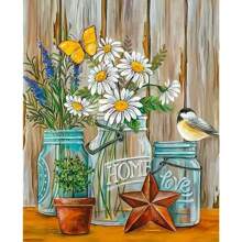 1pc Paint By Numbers Kit For Adults Beginner On Canvas, Adults' Paint-By-Number Kits, Adult Paint By Number Kits, Painting Kits For Adults, Number Painting For Adults, Hobbies For Women, Painting By Numbers For Adults, Birthday, Thanksgiving, Christmas Gifts For Mom, Grandma, Neighbors, Friends, Home Decor Set(Frameless)