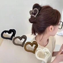2/4 Pieces Of Heart-Shaped Hair Clips For Women's New Style, With Hair Clips At The Back Of The Head. High Quality And High-End Korean Style Hair Claw Accessories For Women