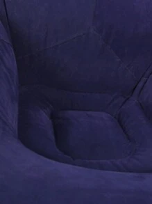 Blue Giant Round Puff Giant Suede Puff - Multicolor - View 4