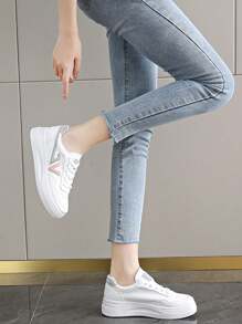 Zapatos Ortopedicos Mujer Con Plataforma Tenis Casuales Dama Zapatos De Moda Son Suaves Y Cómodo 3cm - Rosa - Ver 1