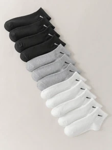 6/8/10/12 paires de chaussettes courtes multicolores, noires, blanches et grises pour femmes, chaussettes mi-mollet en tricot polyvalentes pour couples, style Y2K, pour l'extérieur, les fêtes, le gothique, la rentrée scolaire, douces et confortables respirantes