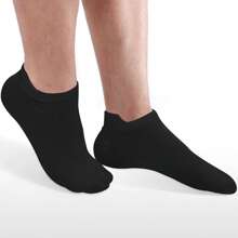 Farfallarossa 12/6 pares de calcetines cortos para hombres y mujeres, calcetines de algodón, absorbentes y resistentes al olor, calcetines invisibles, suaves y transpirables, calcetines deportivos de bajo corte. - Negro - Ver 8