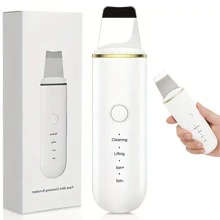 Ultrasonic Skin Cleaner - USB Rechargeable, Vibrating Facial Scraper Blackhead Remover, Spatula Cleaner Exfoliating Face Lifting Skincare Tool, Affordable Skincare Device - Multicolor - View 1